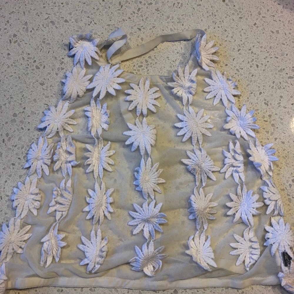 For Love & Lemons "Flower Garden" White Bra SMALL - Picture 4 of 4